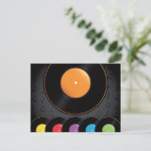 Platten der Turntable in lebhaften Farben Postkarte (Stehend Vorderseite)
