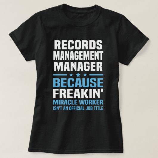 Platten Management Manager T-Shirt (Design vorne)