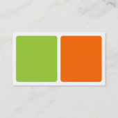 Platten - Marsgrünes und Orange Visitenkarte (Rückseite)