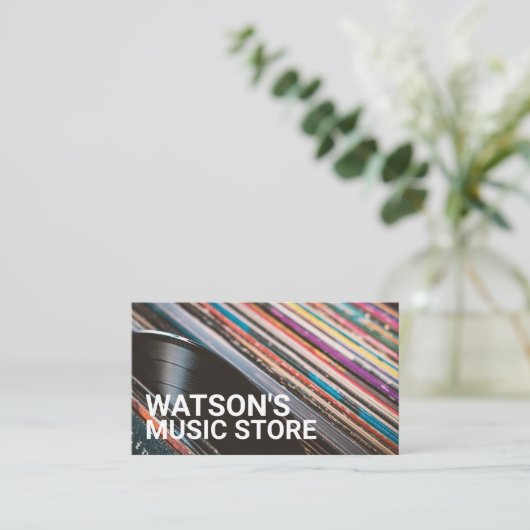 Platten, Music Store Visitenkarte (Stehend Vorderseite)