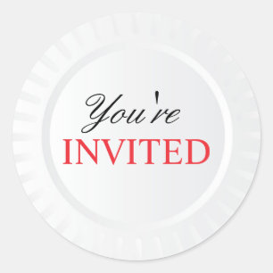 Platten-Picknick-Party-Aufkleber Runder Aufkleber