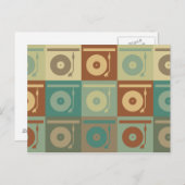 Platten Pop Kunst Postkarte (Vorne/Hinten)