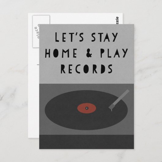 Platten Postkarte (Vorne/Hinten)