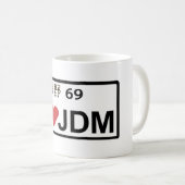 Platten-Tasse der Liebe-JDM Kaffeetasse (VorderseiteRechts)