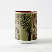 Platten-Tree personalisieren Zweifarbige Tasse (Mittel)