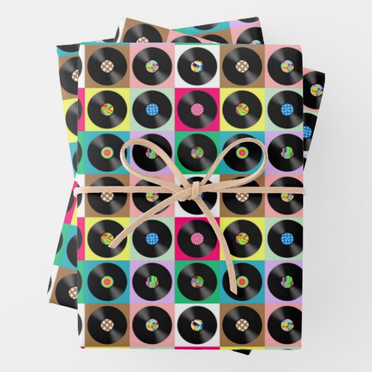 Platten überall geschenkpapier set (Beispiel)