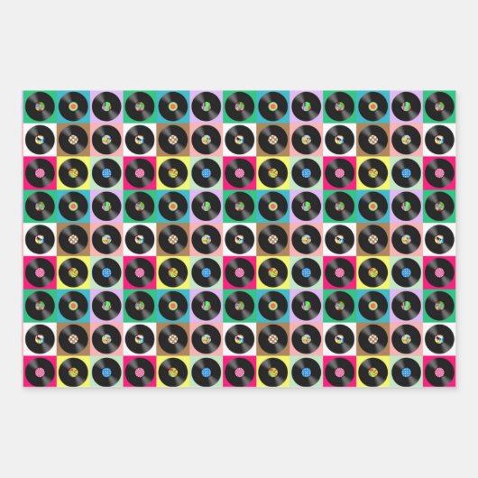 Platten überall geschenkpapier set (Vorderseite)