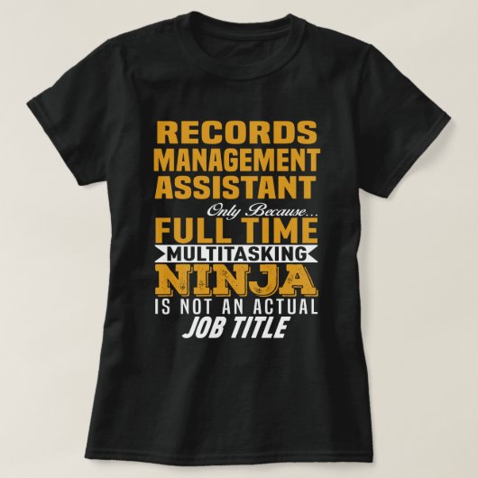 Platten-Verwaltungsassistent T-Shirt (Design vorne)