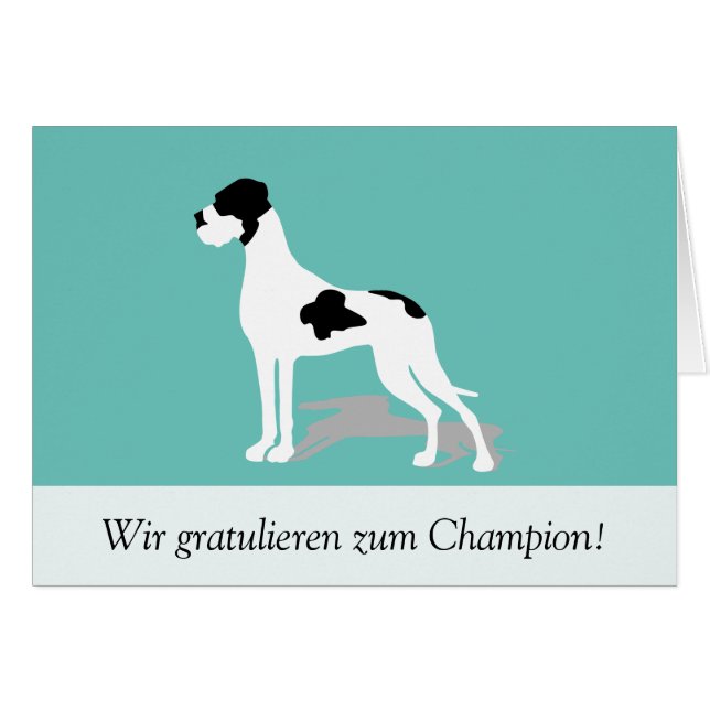 Plattendogge Karte (Vorderseite (Horizontal))