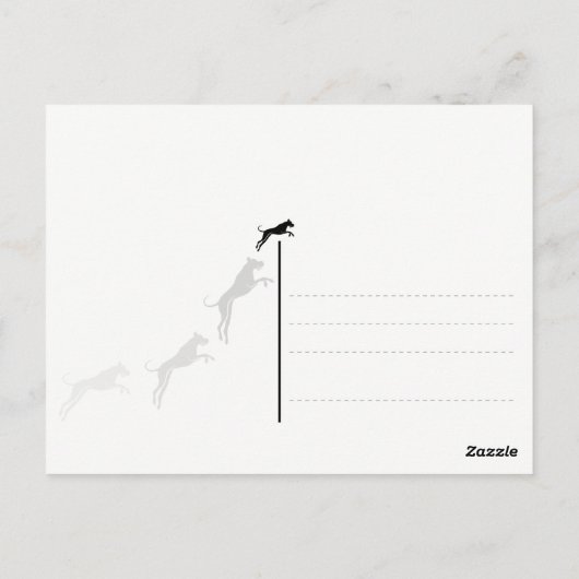 Plattendogge Weihnachtskarte Postkarte (Rückseite)