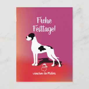 Plattendogge Weihnachtskarte Postkarte