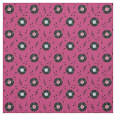 Plattenen-Musik-Gewebe KRW rosa Retro Stoff (Muster)