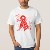 Plattenepithelkarzinom Floral Wirbel Ribbon T-Shirt (Vorderseite)