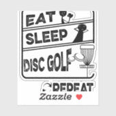 Plattengolffest Sleep Wiederholung Aufkleber (Blatt)