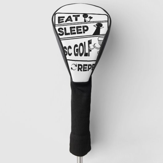 Plattengolffest Sleep Wiederholung Golf Headcover (Vorderseite)