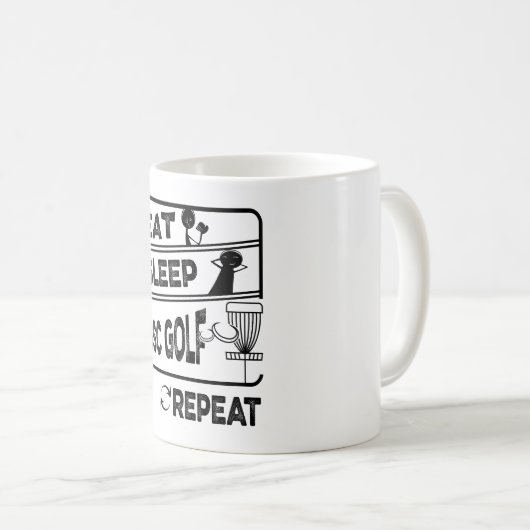 Plattengolffest Sleep Wiederholung Kaffeetasse (VorderseiteRechts)