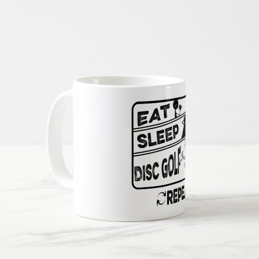 Plattengolffest Sleep Wiederholung Kaffeetasse (Vorderseite Links)