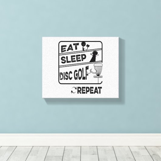 Plattengolffest Sleep Wiederholung Leinwanddruck (Insitu (Holzboden))