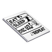 Plattengolffest Sleep Wiederholung Notizblock (Rechte Seite)