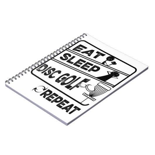 Plattengolffest Sleep Wiederholung Notizblock (Linke Seite)