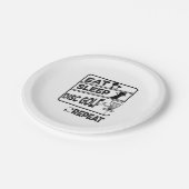 Plattengolffest Sleep Wiederholung Pappteller (Schrägansicht)