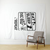 Plattengolffest Sleep Wiederholung Wandteppich (Beispiel (Horizontal))