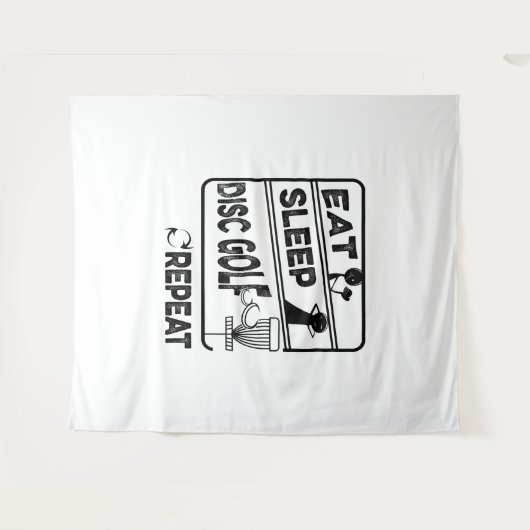 Plattengolffest Sleep Wiederholung Wandteppich (Vorderseite (Horizontal))