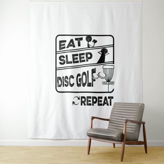 Plattengolffest Sleep Wiederholung Wandteppich (Beispiel)