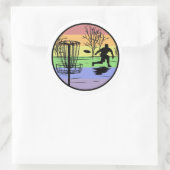 PlattenGolfing Runder Aufkleber (Tasche)