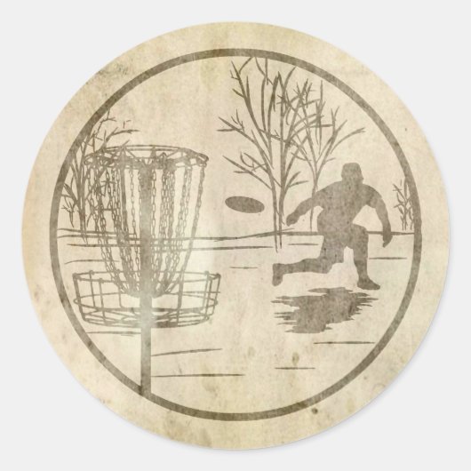 PlattenGolfing Runder Aufkleber (Vorderseite)