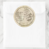 PlattenGolfing Runder Aufkleber (Tasche)