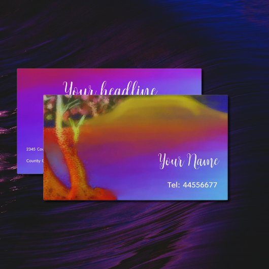 Plattensee bei Nacht Visitenkarte