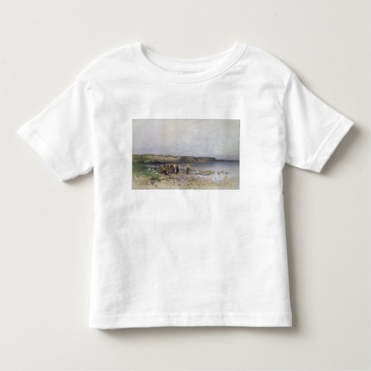 Plattensee mit dem Ufer von Akarattya, 1885 Kleinkind T-shirt (Vorderseite)