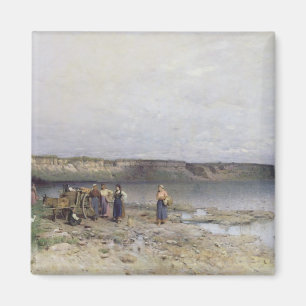 Plattensee mit dem Ufer von Akarattya, 1885 Magnet