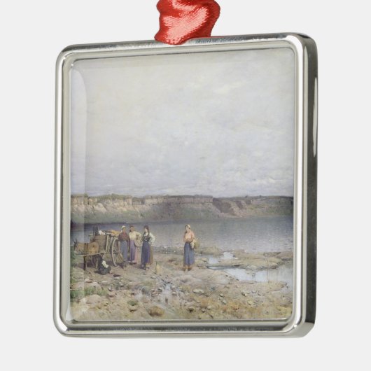 Plattensee mit dem Ufer von Akarattya, 1885 Ornament Aus Metall (Links)