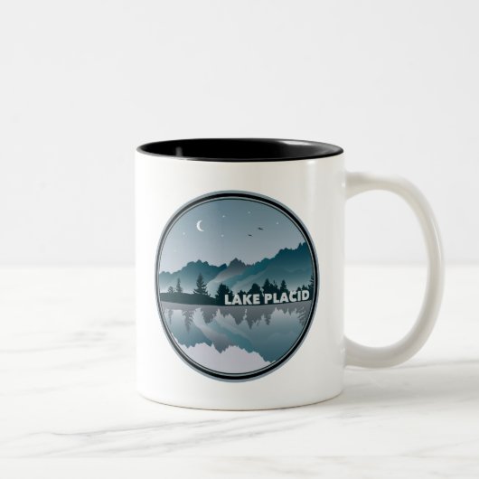 Plattensee New York Reflection Zweifarbige Tasse (Rechts)