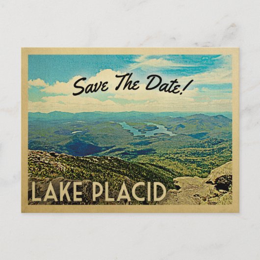 Plattensee Save the Date Vintage Postkarten (Vorderseite)