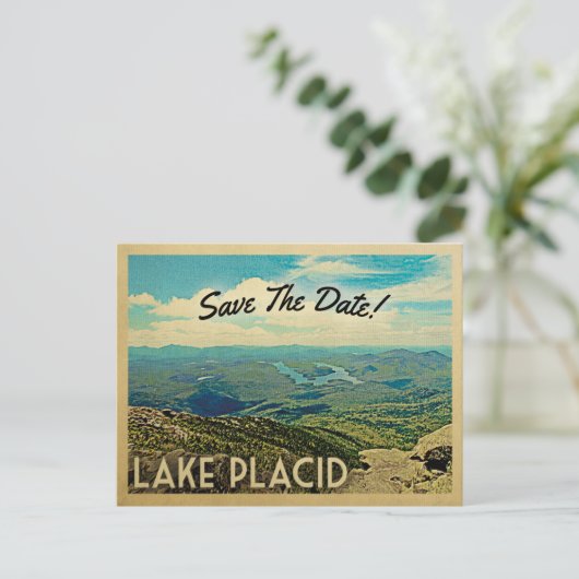 Plattensee Save the Date Vintage Postkarten (Stehend Vorderseite)