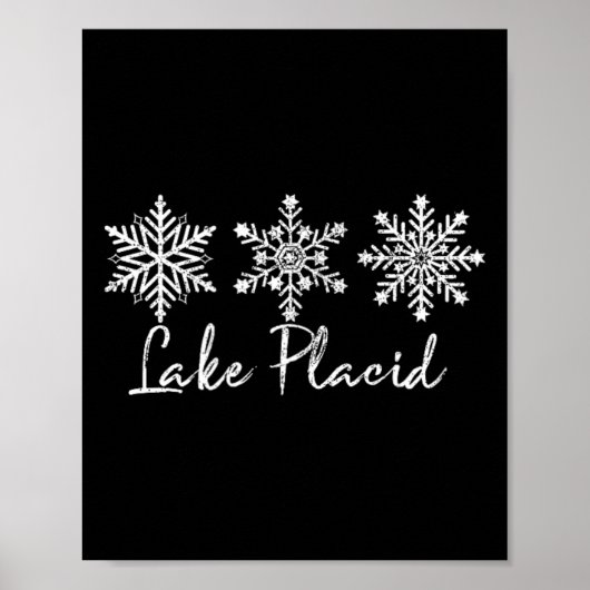 Plattensee Schneeflocken Schneeflocken Wintersport Poster (Vorne)