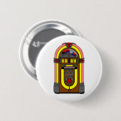 Plattenspieler der Fünfziger Button (Vorne & Hinten)