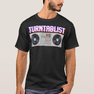 Plattenspieler DJ Musikproduzent Techno House Lieb T-Shirt