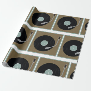 Plattenspieler Geschenkpapier