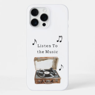 Plattenspieler Musiknoten iPhone 16 Pro Max Hülle