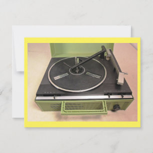 Plattenspieler Retro-Tech-Hörparty Einladung