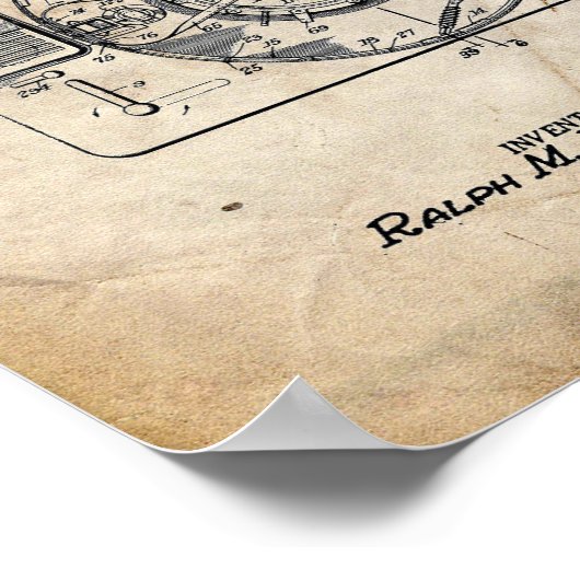 Plattenspielerpatent Poster (Ecke)