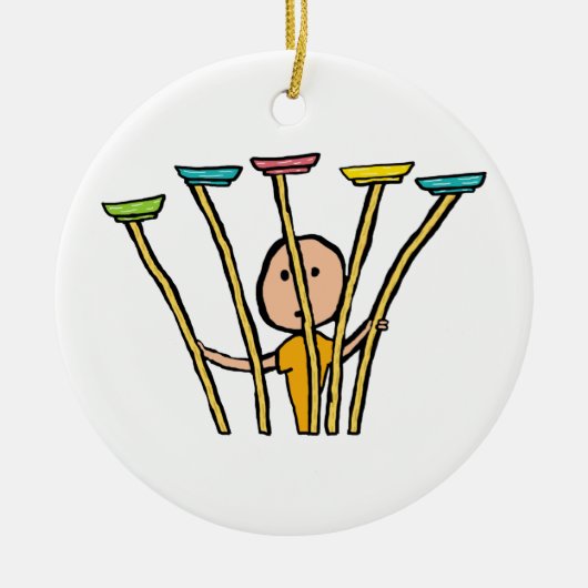 Plattenspinnen Keramik Ornament (Vorne)