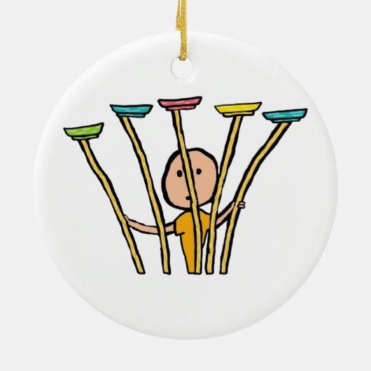 Plattenspinnen Keramik Ornament (Hinten)