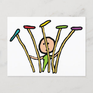 Plattenspinnen Postkarte