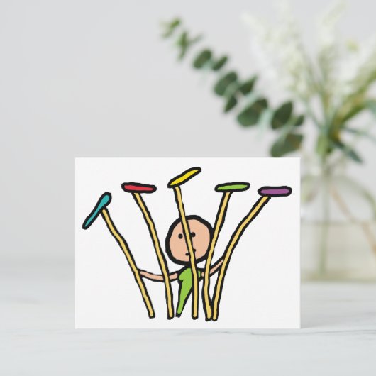 Plattenspinnen Postkarte (Stehend Vorderseite)