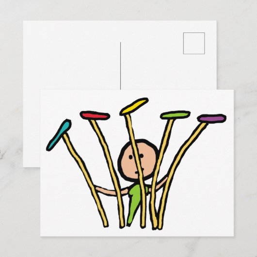 Plattenspinnen Postkarte (Vorne/Hinten)